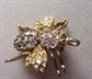 Crystal ? Bee Figural Pin Brooch