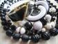 Vintage And Up Black And White Jewelry Lot 