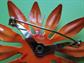 Mod 1960's Orange Flower Pin Vintage Jewelry