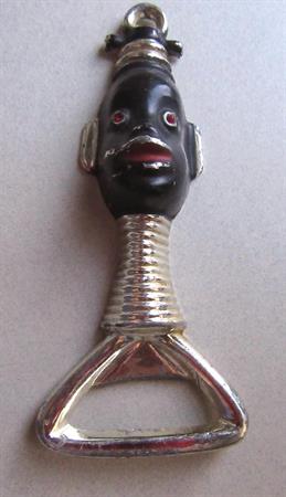 Vintage Black Ethnic Bottle Opener Bar Accessories Collectibles