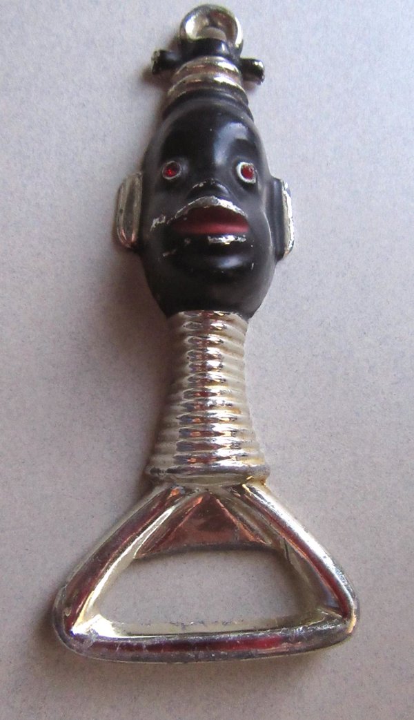 Vintage Black Ethnic Bottle Opener Bar Accessories Collectibles