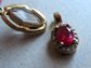 Vintage Pendants Gold Filled And Stauer Lab Created Ruby