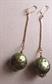 Vintage Mod Green Dimpled Pierced Earrings