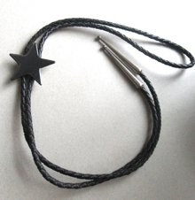 Vintage Bolo Tie Hematite Star Slide