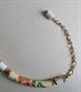 1960's  Mod Floral Transfer Lucite Choker Necklace Japan