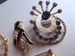 Vintage Rhinestone and Faux Pearl Pin Brooch Jewelry Lot 