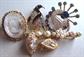 Vintage Rhinestone and Faux Pearl Pin Brooch Jewelry Lot 