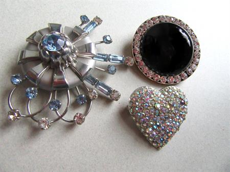 Vintage Rhinestone Pin Lot Brooch