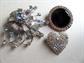 Vintage Rhinestone Pin Lot Brooch