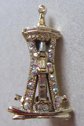 Vintage Petite Rhinestone Space Needle Pin