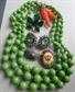 Vintage and Up Green Jewelry Lot Pins Brooch Moss Agate