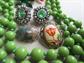 Vintage and Up Green Jewelry Lot Pins Brooch Moss Agate