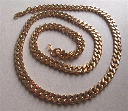 Vintage Gold Tone Snake Chain Travel Safe Jewelry