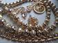 Vintage Gold Tone Jewelry Lot Pins Brooches Necklace Bracelet