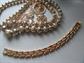 Vintage Gold Tone Jewelry Lot Pins Brooches Necklace Bracelet