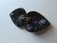 Antique Black Glass Cloak  Clasp Goth