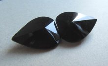 Antique Black Glass Cloak  Clasp Goth