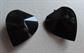 Antique Black Glass Cloak  Clasp Goth