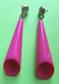 Vintage Mod Style Pink Pierced  Earrings