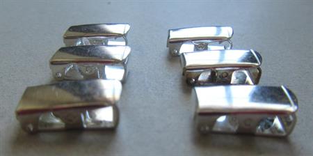 Vintage Napier Silver Plate Fold Over Clasps One Dozen Jewelry Findings