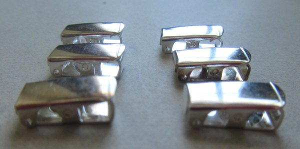 Vintage Napier Silver Plate Fold Over Clasps One Dozen Jewelry Findings
