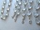 Vintage Frosted Glass Hearts Chain Jewelry Making