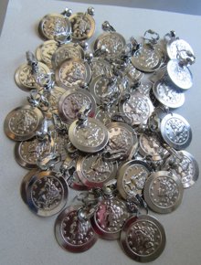 Twenty Pairs Vintage Liberty Head Clip On Earrings Never Worn Jewelry Making Supplies