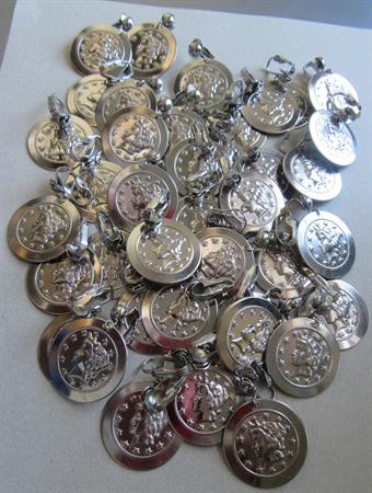 Twenty Pairs Vintage Liberty Head Clip On Earrings Never Worn Jewelry Making Supplies