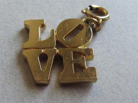 Vintage Monet Love Bracelet Charm Hippie Groovy