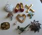 Vintage Pin Brooch Lot Mushroom Ruby Slippers and More