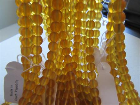 Vintage Amber Druk Glass 24