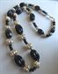 Vintage 1980's Black Lucite Necklace