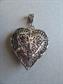 Vintage Filigree Heart Pendant Sterling ? Valentines