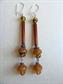 Vintage Antique Glass Pierced Earrings