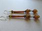 Vintage Antique Glass Pierced Earrings