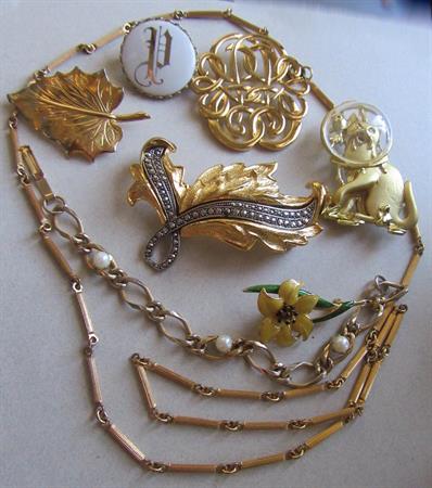 Vintage Jewelry Lot Avon Danecraft Cat Pins Brooches