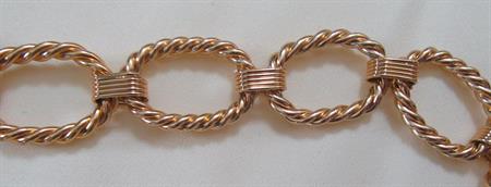Vintage Gold Large Link Chain Belt 1960's Accessories
