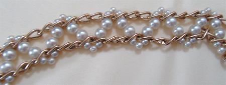 Vintage Faux Pearl Chain Belt Hong Kong 1960's Accessories