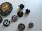 Antique Glass Buttons Lot Sewing Notions Quilting 