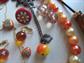 Vintage Jewelry Lot Necklaces Earrings Reds Oranges