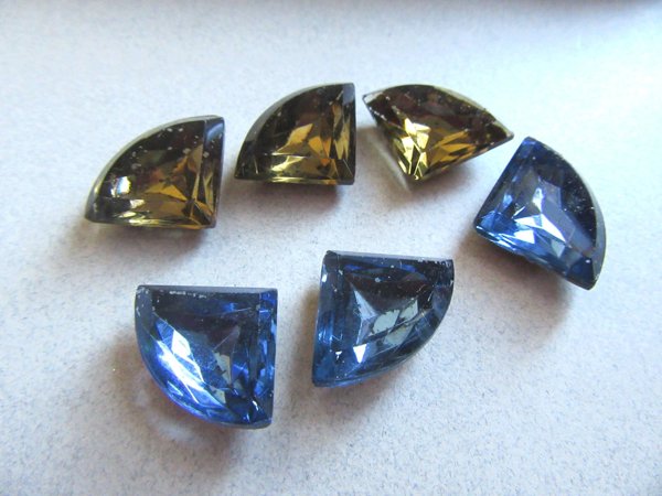 Large Loose Rhinestones Lot Blue Smoke Jewelry Making Supplies