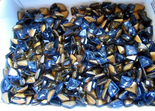 Large Loose Rhinestones Lot Blue Smoke Jewelry Making Supplies