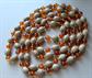 Vintage Long Amber Faux Wood Lucite Necklace Beads