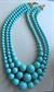 Vintage 1950's Blue Multi Strand Lucite Necklace
