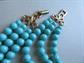 Vintage 1950's Blue Multi Strand Lucite Necklace