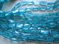 Vintage 1960's Aqua Multi Strand Necklace rhinestone Clasp