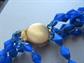 Vintage 1960's Royal Blue Multi Strand Necklace