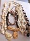 Vintage Jewelry Lot Mother of Pearl Bone