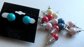 Mod Style Lucite Multi color Ball Pierced Earrings Lot Never Worn