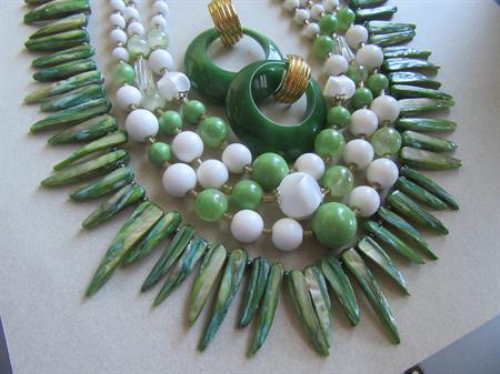 Vintage 1950's and Up Jewelry Lot Necklaces Earrings